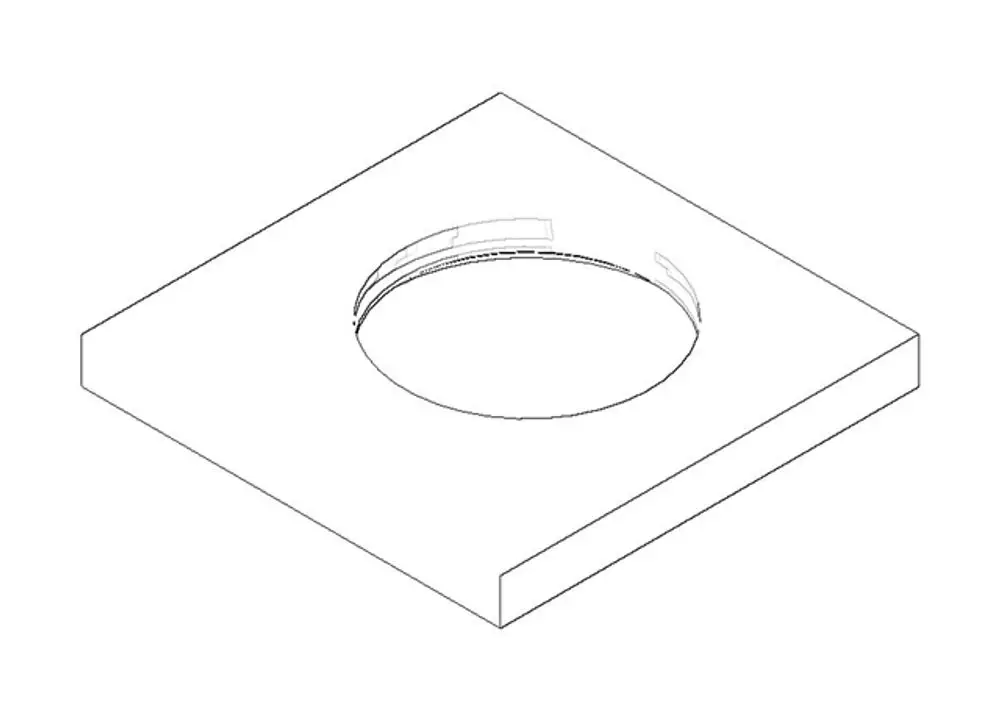 DORNBRACHT Rosette ERSATZTEILE 092773018 78 x 78 x 8,5 x D. 45,7 mm Champagne (22kt Gold), 092773018-47 Galeriebild 1